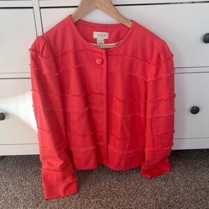 J. Crew Women's Vibrant Red Blazer